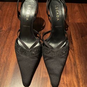 Escada Satin Slingback Sz 36.5